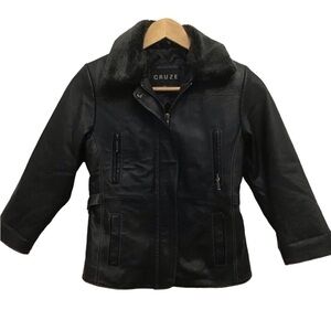 Leather jacket Cruze girl brown small motorcycle bikercore